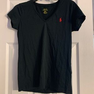 Black Ralph Lauren V neck shirt